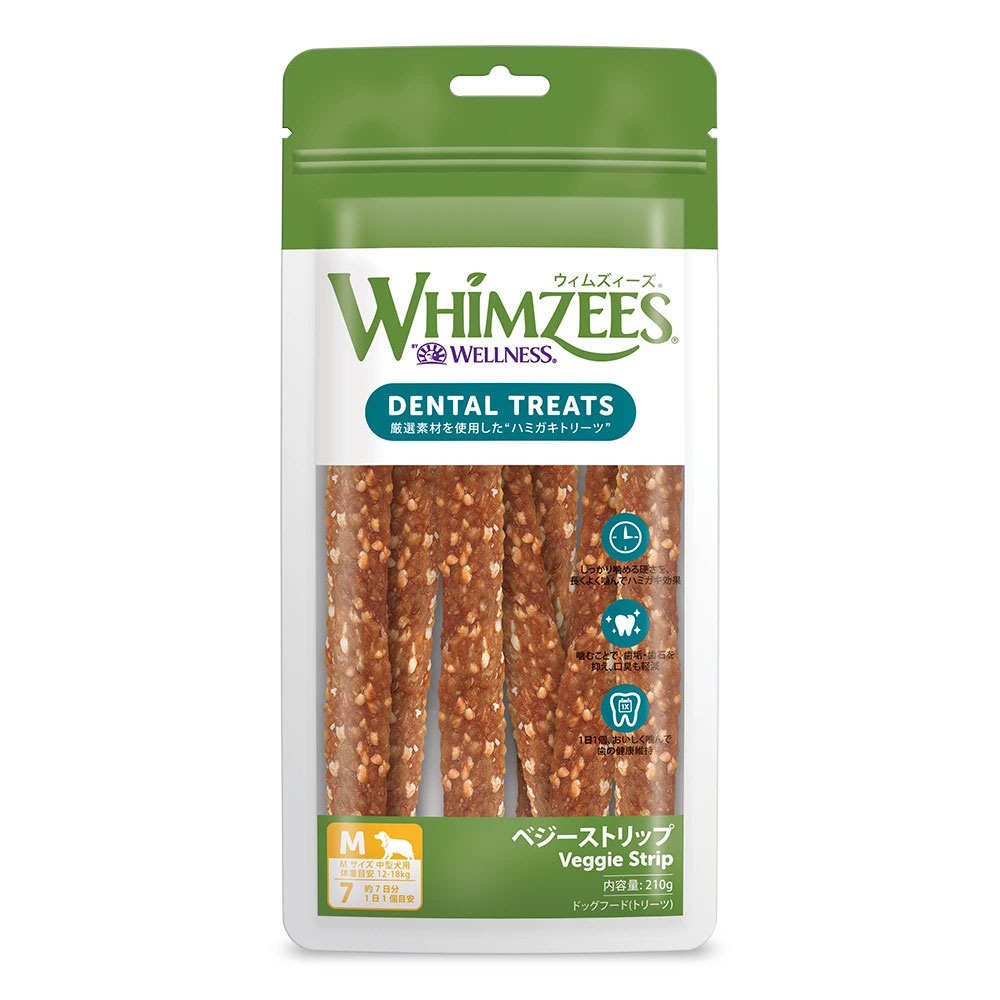 ウィムズィーズ ベジーストリップ M（中型犬向け・体重12‐18kg）7個入り