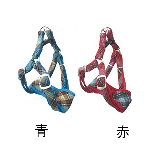 マイスター クッション ハーネス ラメ チェック LLサイズ レッド