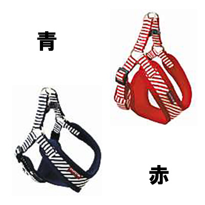 マイスター ソフティ ハーネス シンプル ボーダー SSサイズ ブルー