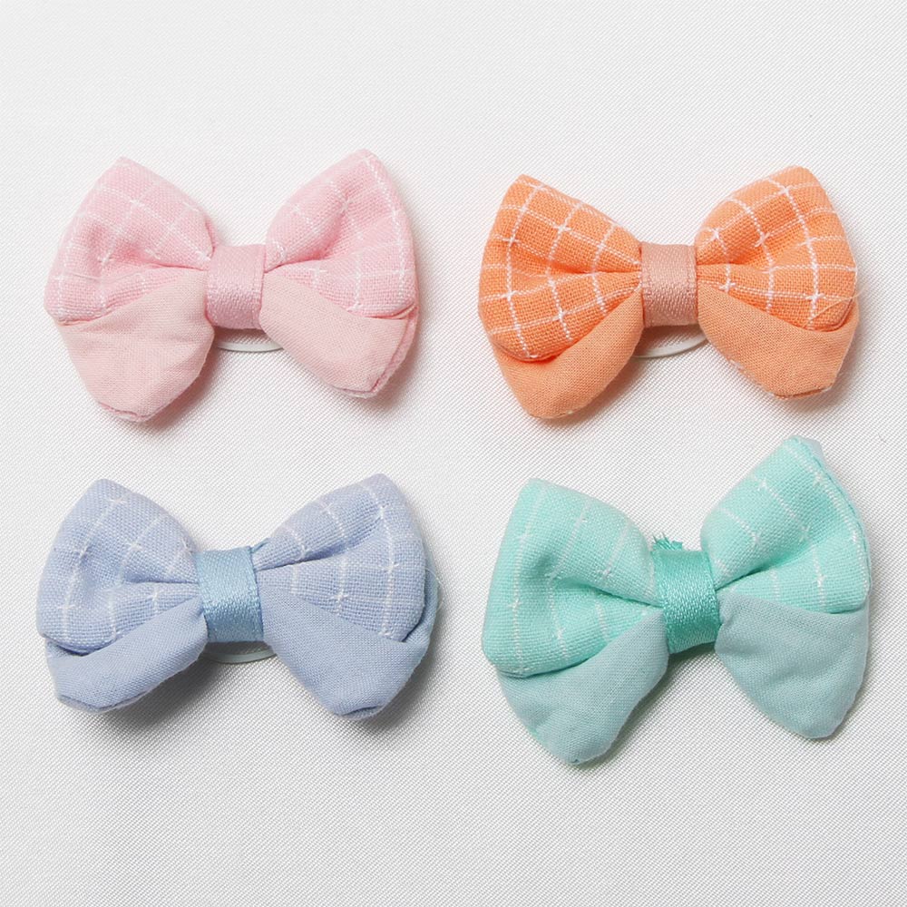 パステル チェック リボン 50個