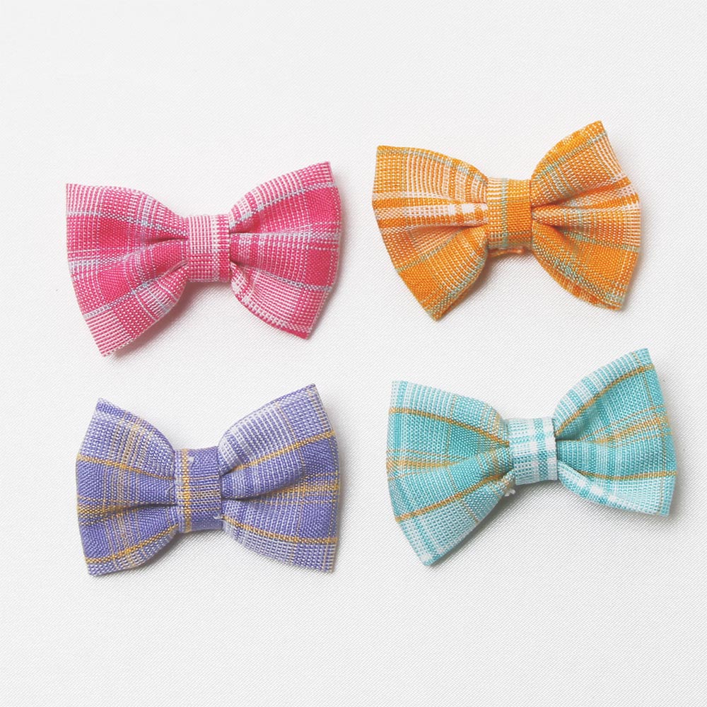 シンプル チェック リボン 50個