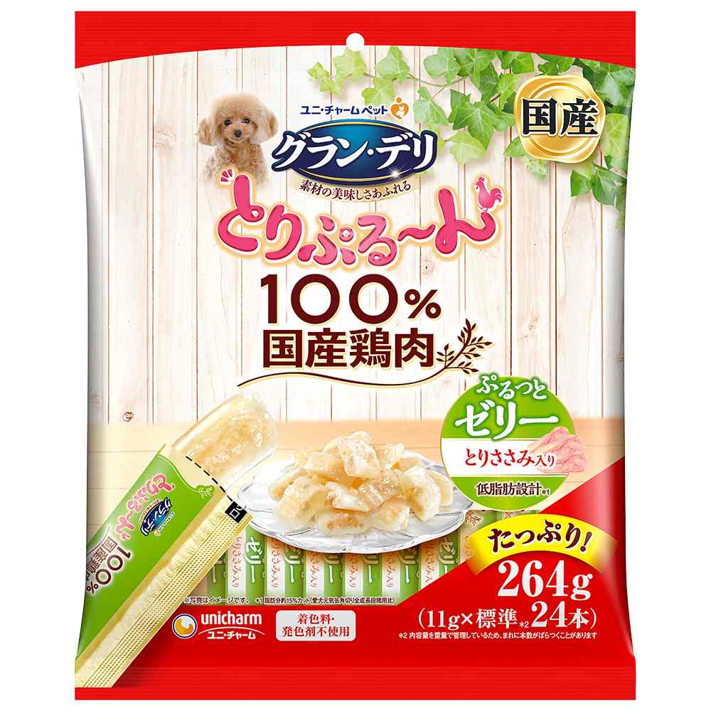 【9月30日終売予定】グラン･デリ とりぷるーん　ゼリー　とりささみ 11g×24本