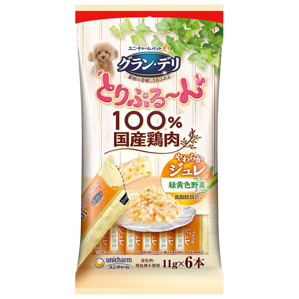 【9月30日終売予定】グラン･デリ とりぷるーん　ジュレ　緑黄色野菜 11g×6本