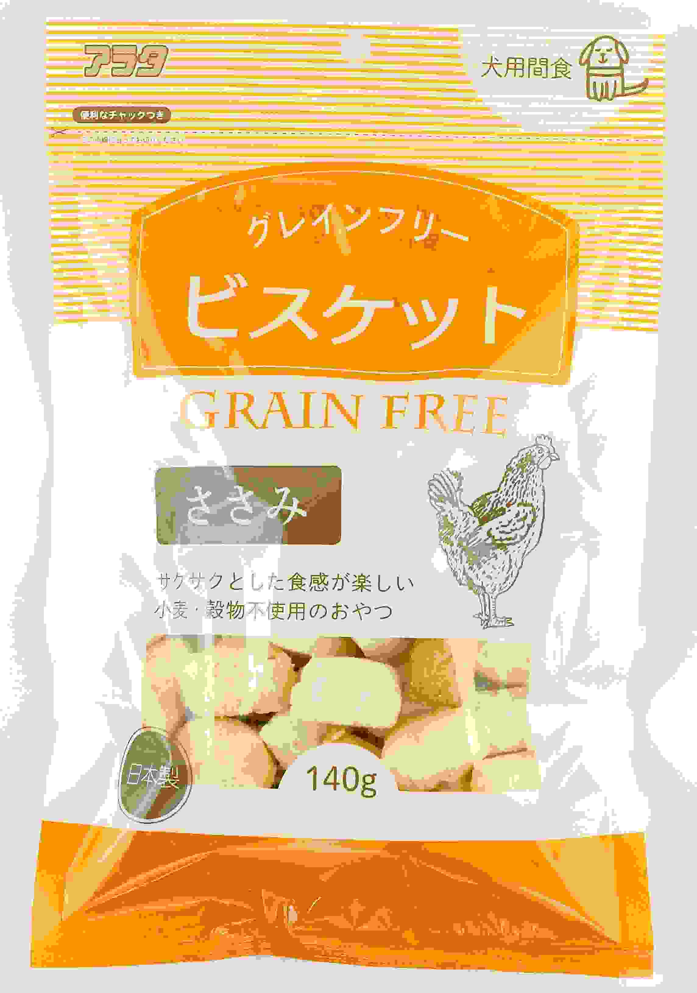 グレインフリービスケット　ささみ 140g