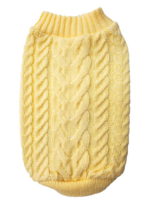 セーター ケーブル イエロー SS