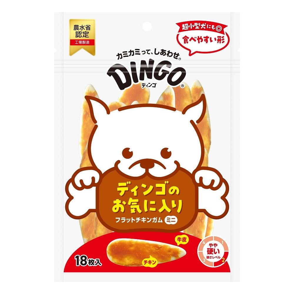 DINGO フラットチキンガム ミニ 18枚入