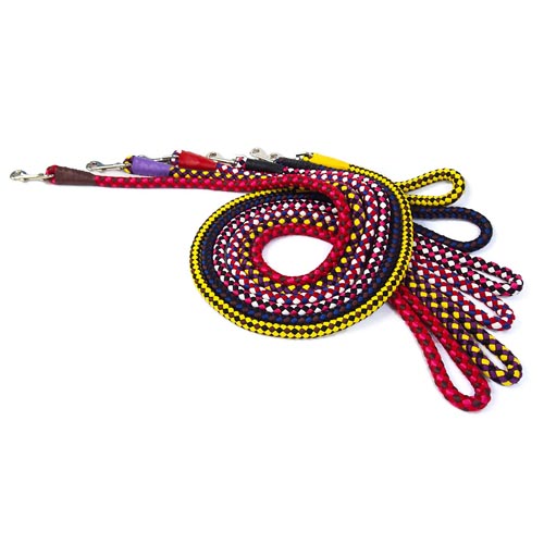 トリコロールリード M （ 10mm幅 ） 黒桃白