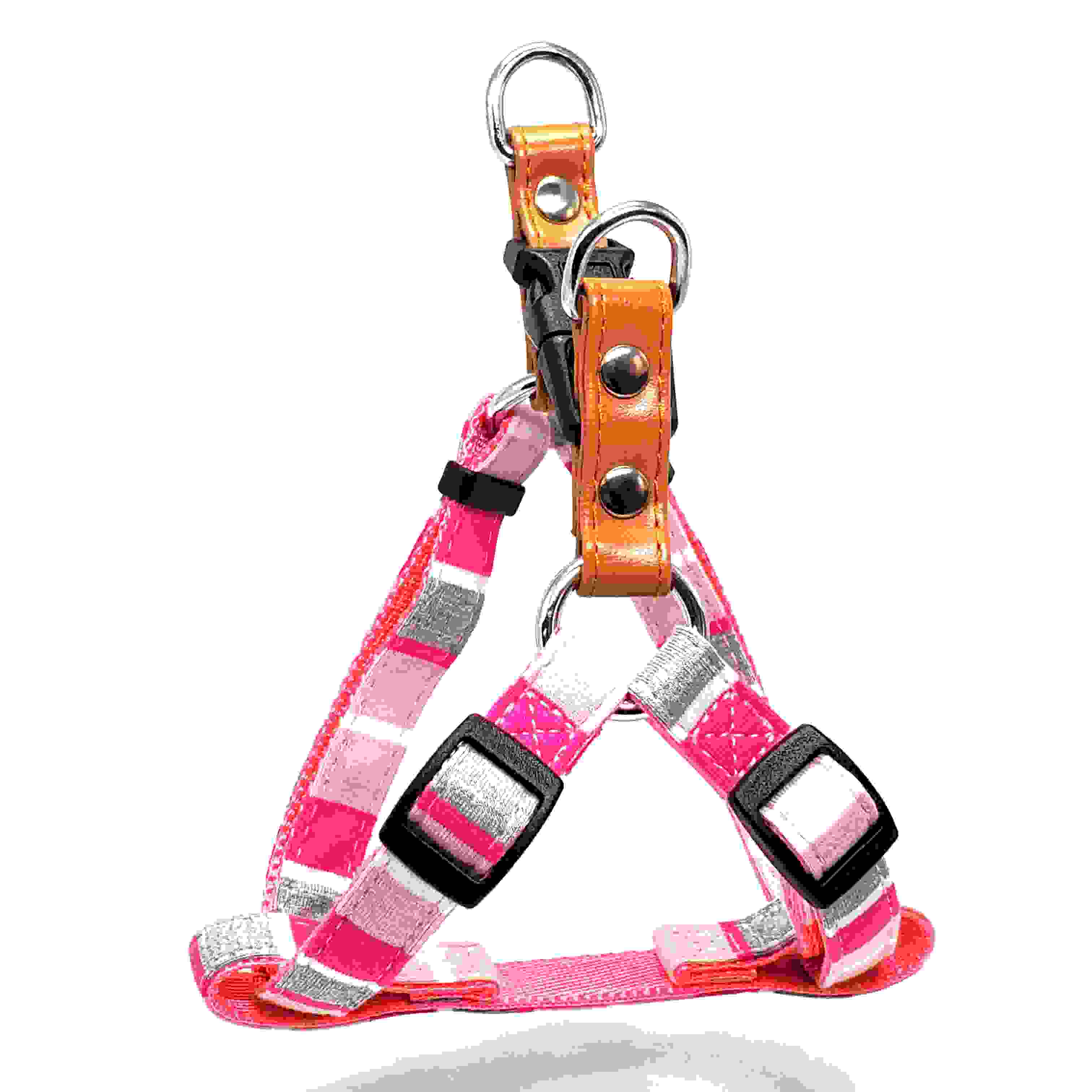LEADOG パステルボーダーカンタンハーネス SS　ピンク