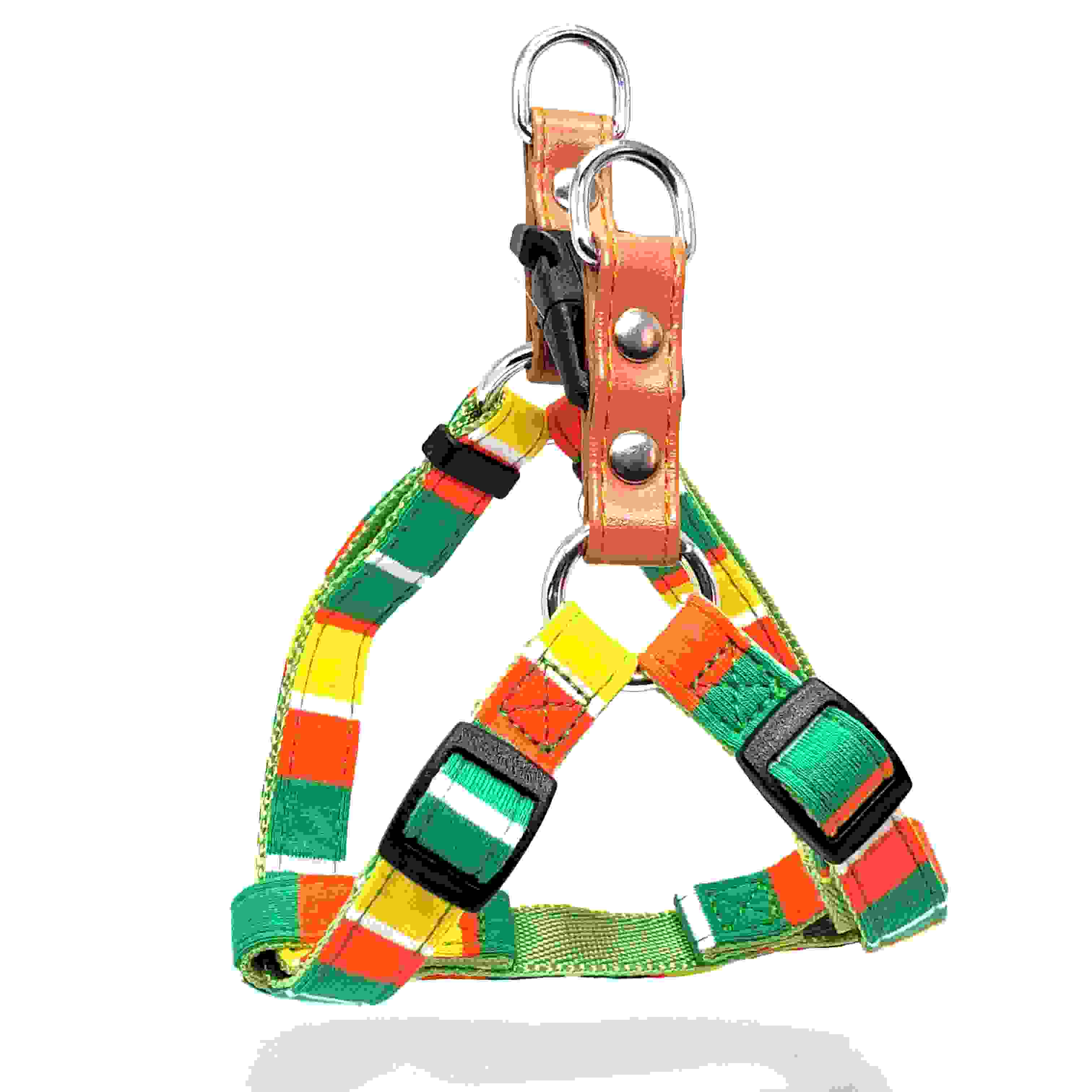 LEADOG パステルボーダーカンタンハーネス SS　グリーン