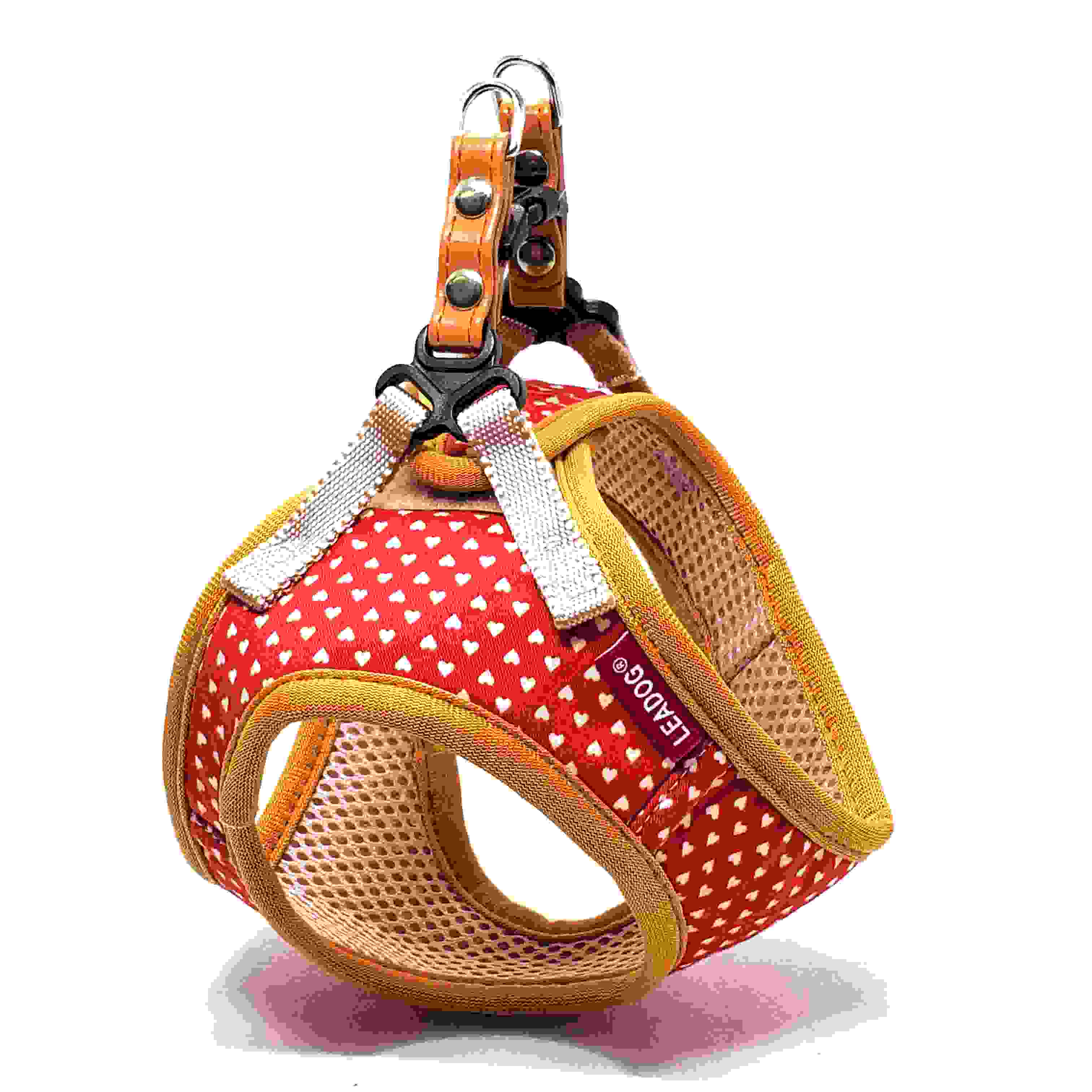 LEADOG プチハートソフトハーネス SS　レッド