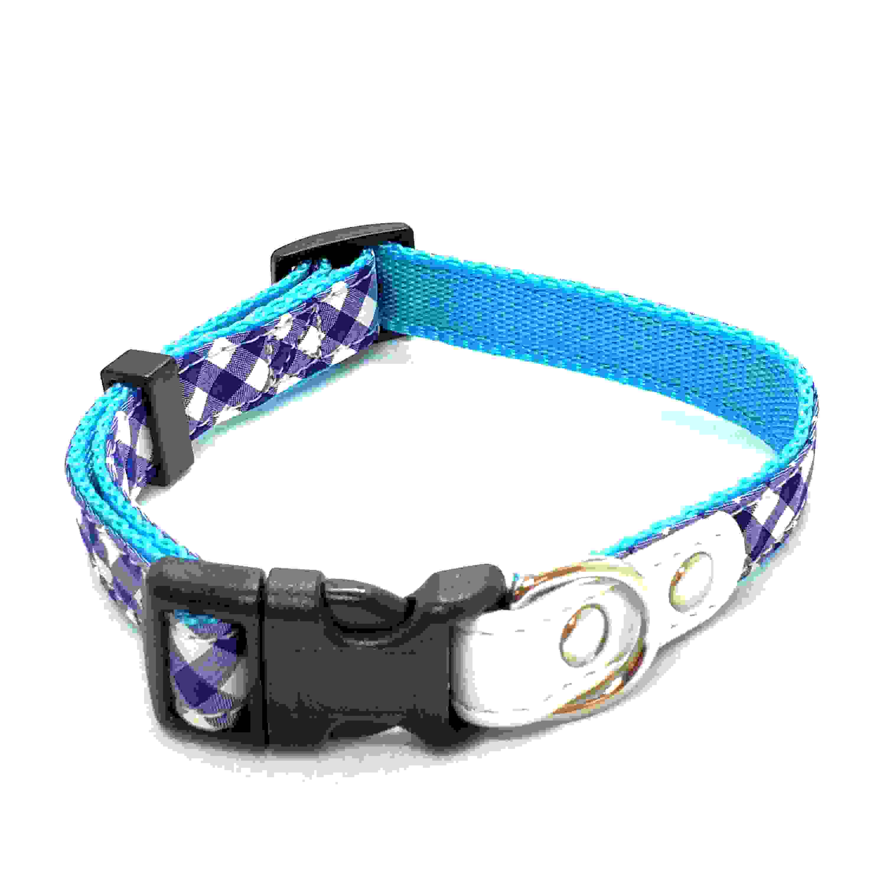 LEADOG NEWギンガムチェックワンタッチカラー SS　ブルー