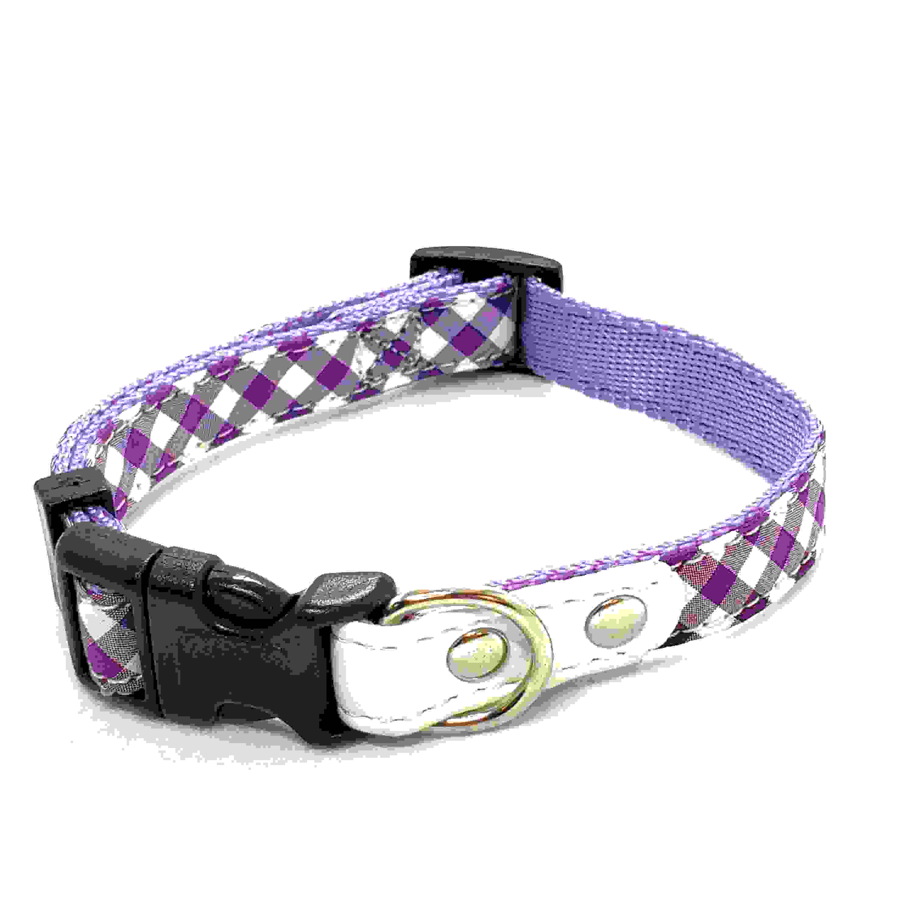 LEADOG NEWギンガムチェックワンタッチカラー S　パープル