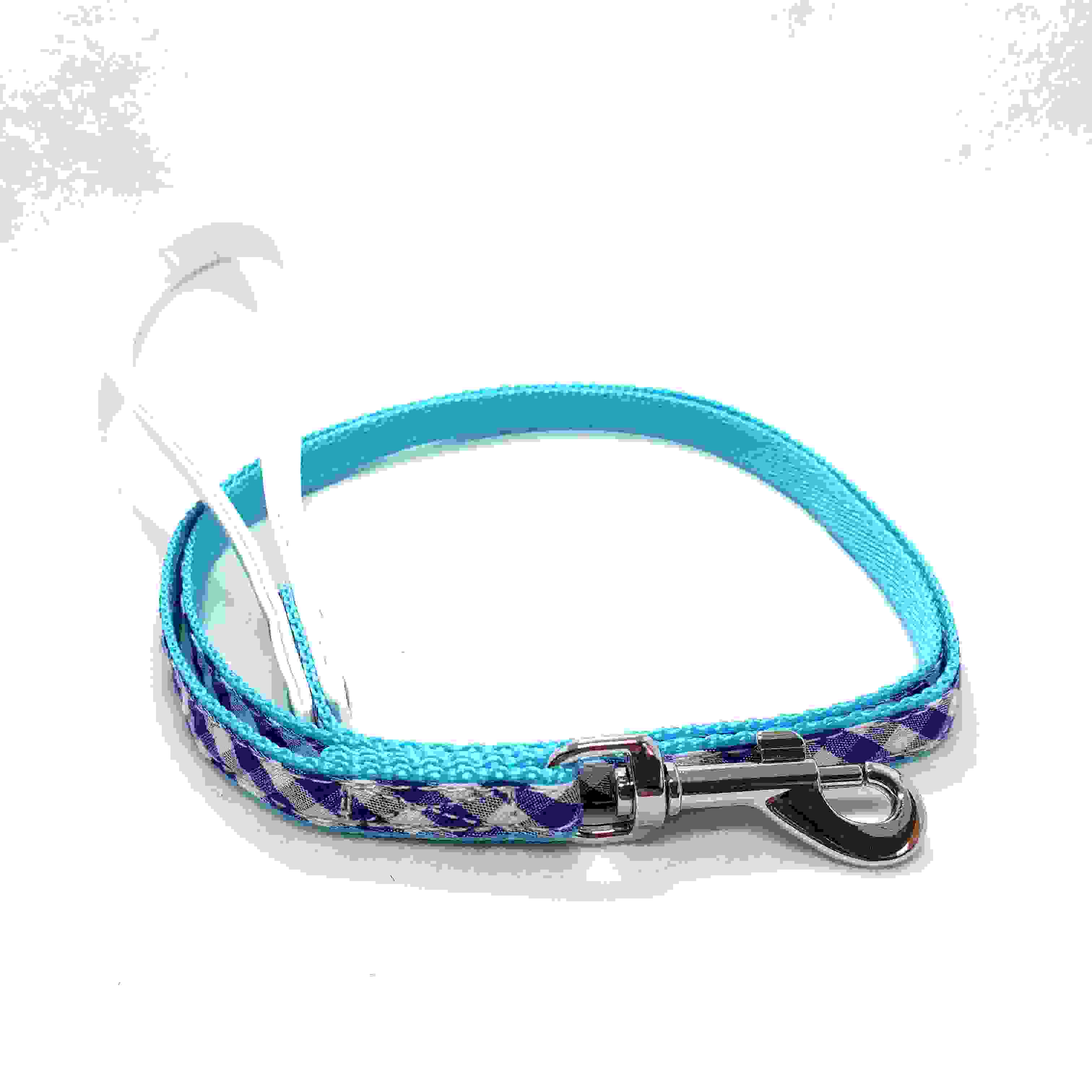 LEADOG NEWギンガムチェックリード M　ブルー