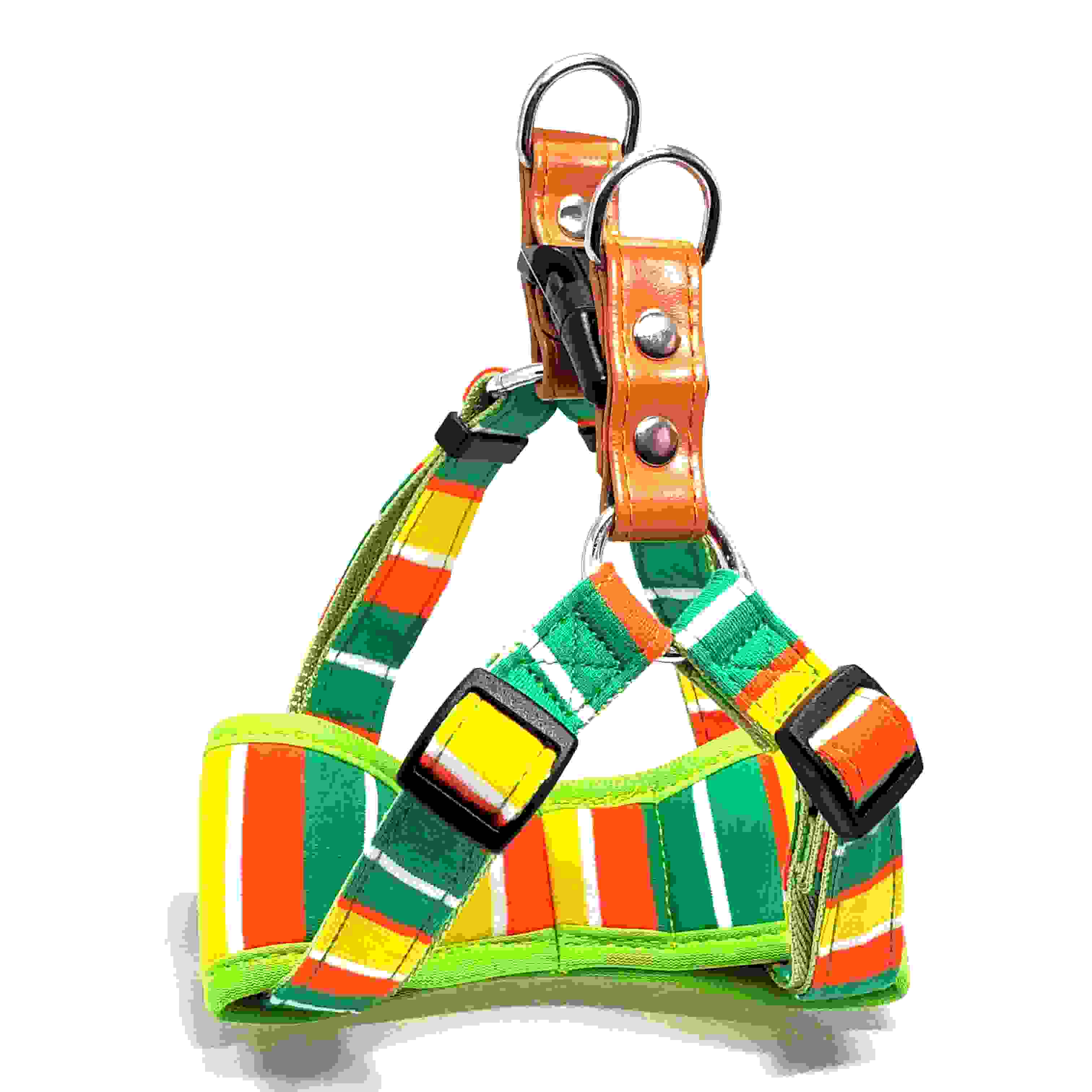 LEADOG パステルボーダーカンタンソフトハーネス M　グリーン