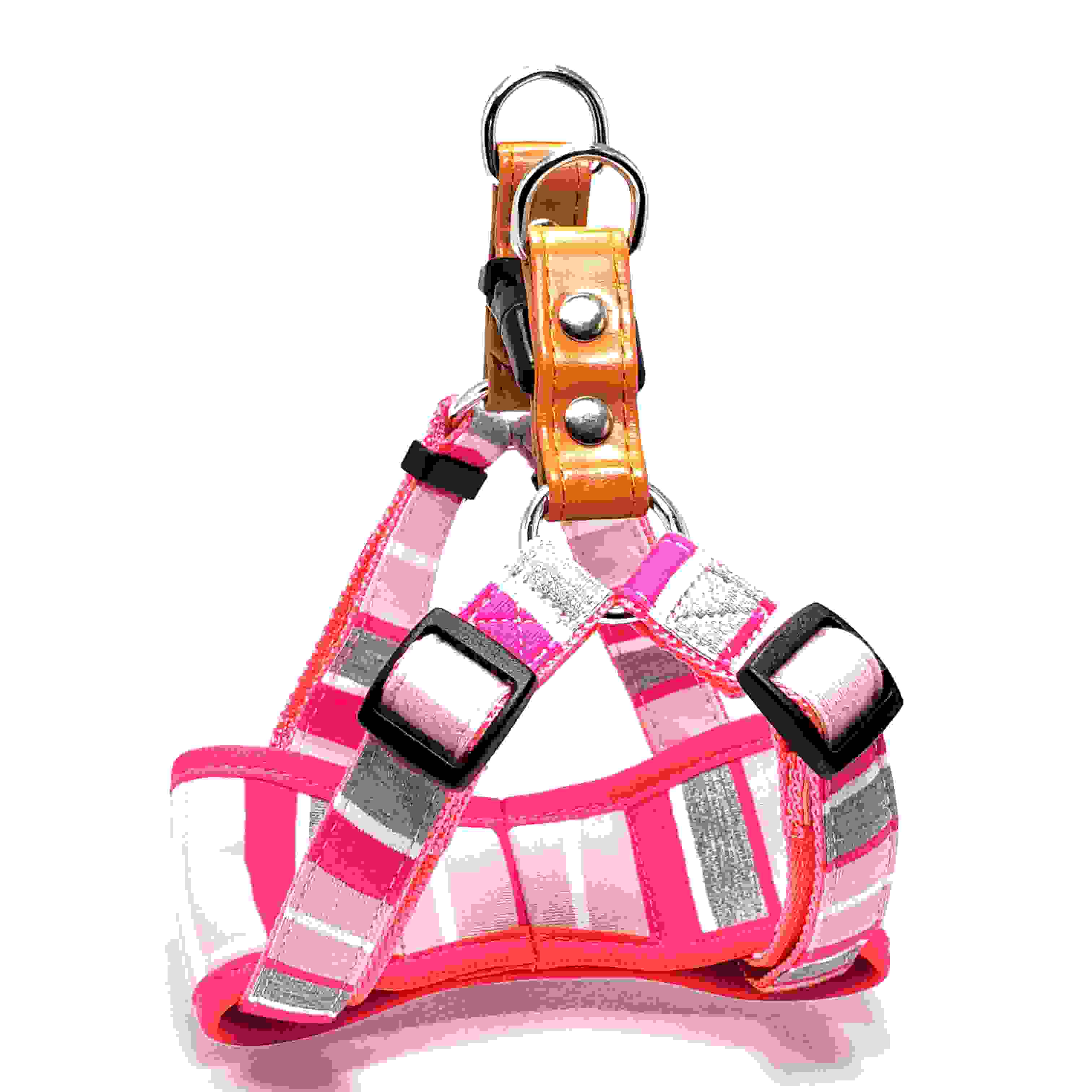 LEADOG パステルボーダーカンタンソフトハーネス L　ピンク