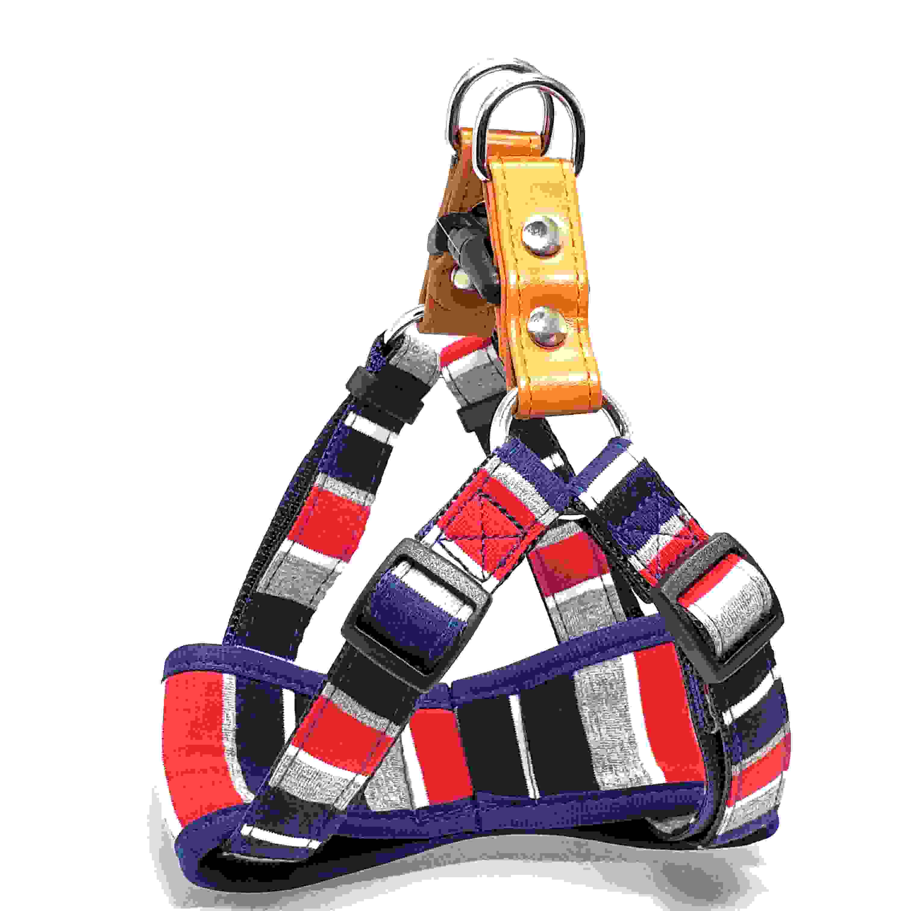 LEADOG パステルボーダーカンタンソフトハーネス L　ネイビー