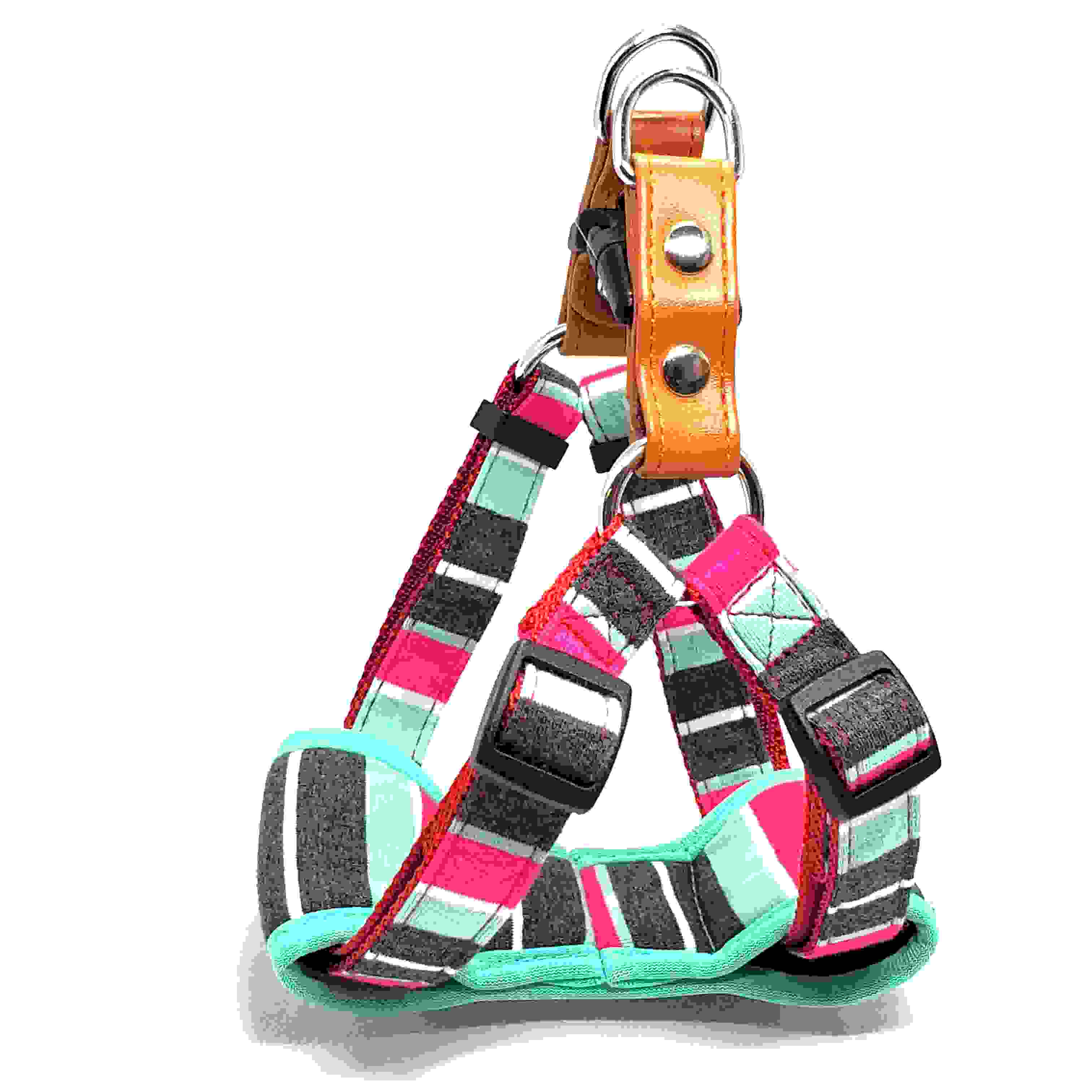 LEADOG パステルボーダーカンタンソフトハーネス M　ミント