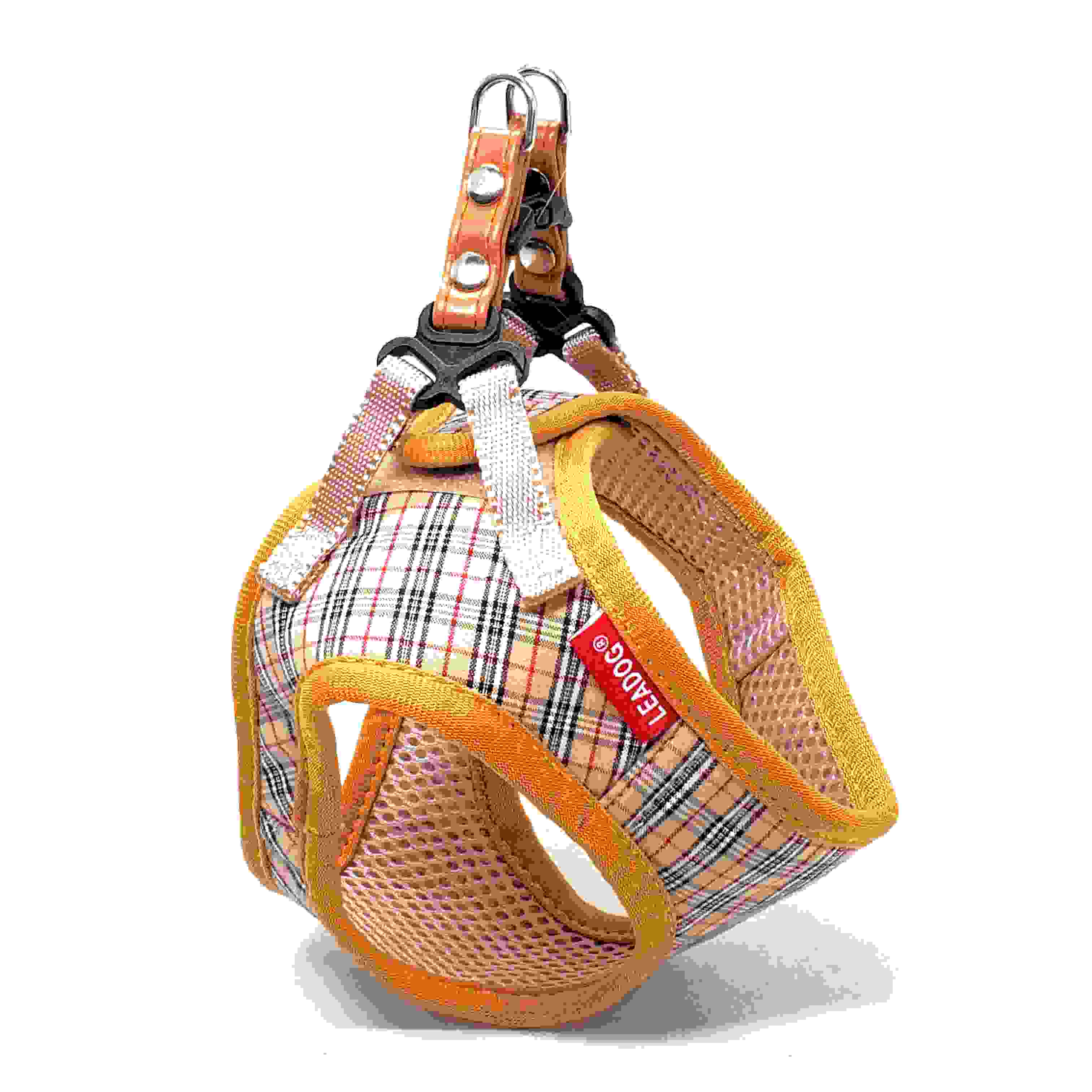 LEADOG Bチェックソフトハーネス SS　ブラウン