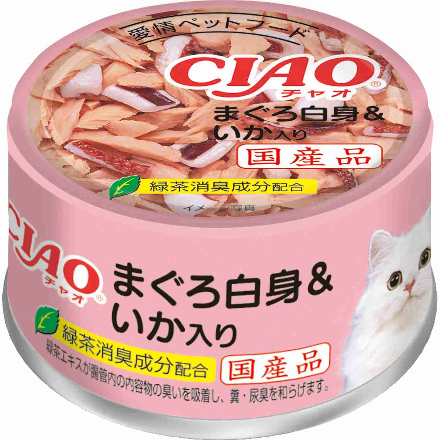 CIAO ホワイティ(まぐろ白身シリーズ) まぐろ白身＆いか入り 85g