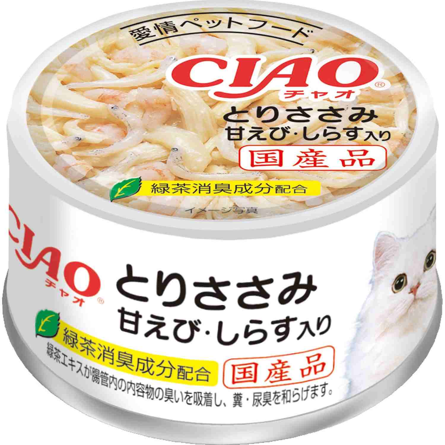 CIAO ホワイティ(とりささみシリーズ) とりささみ　甘えび・しらす入り 85g