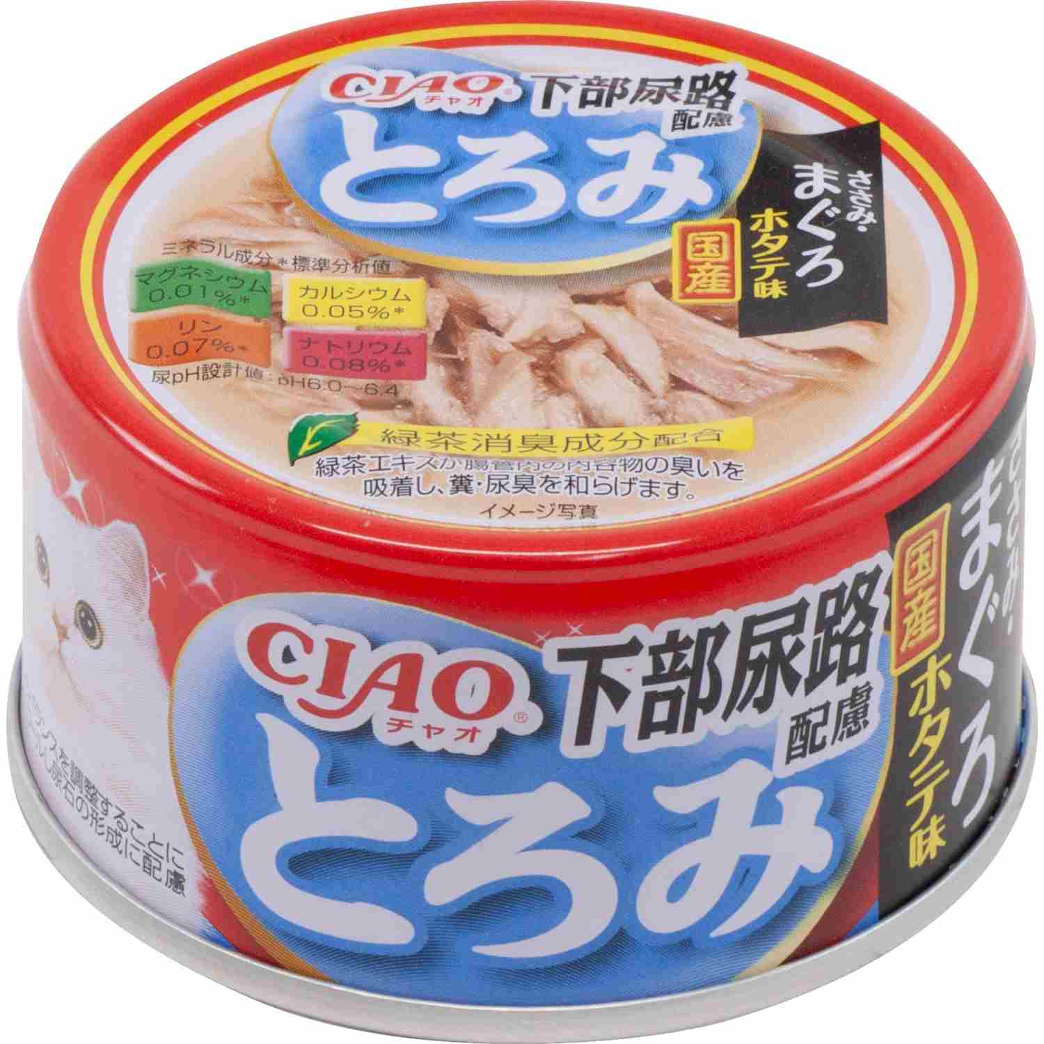 CIAO とろみ 下部尿路配慮　ささみ・まぐろ　ホタテ味 80g