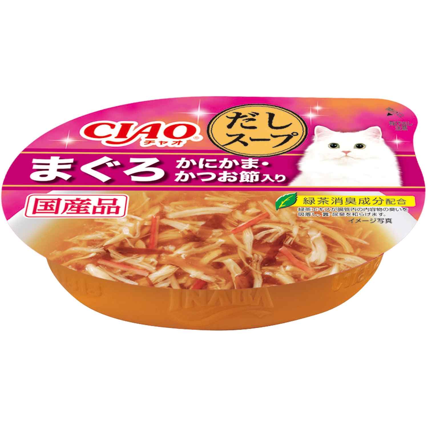 CIAOこのままだしスープ まぐろ　かにかま・かつお節入り 60g