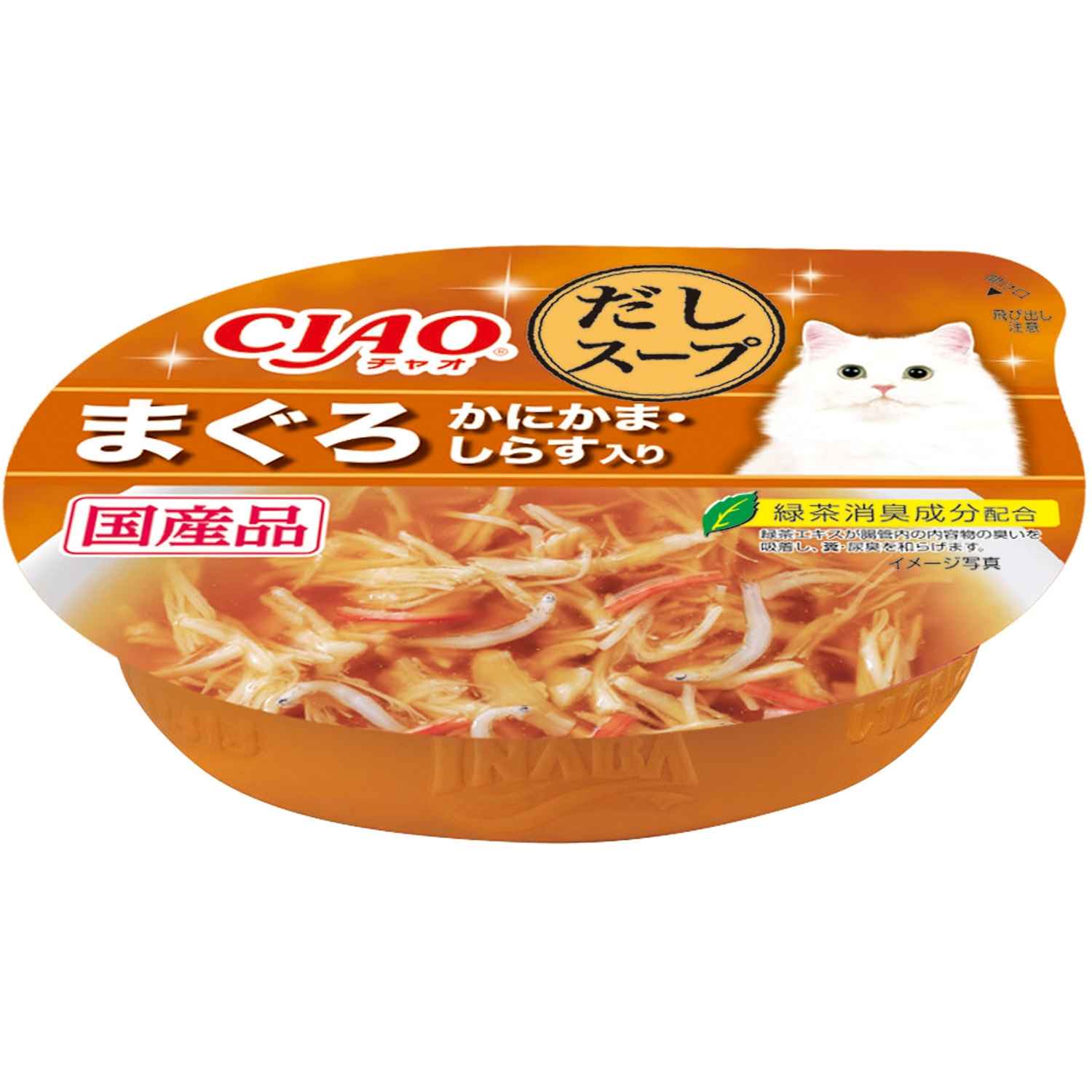 CIAOこのままだしスープ まぐろ　かにかま・しらす入り 60g
