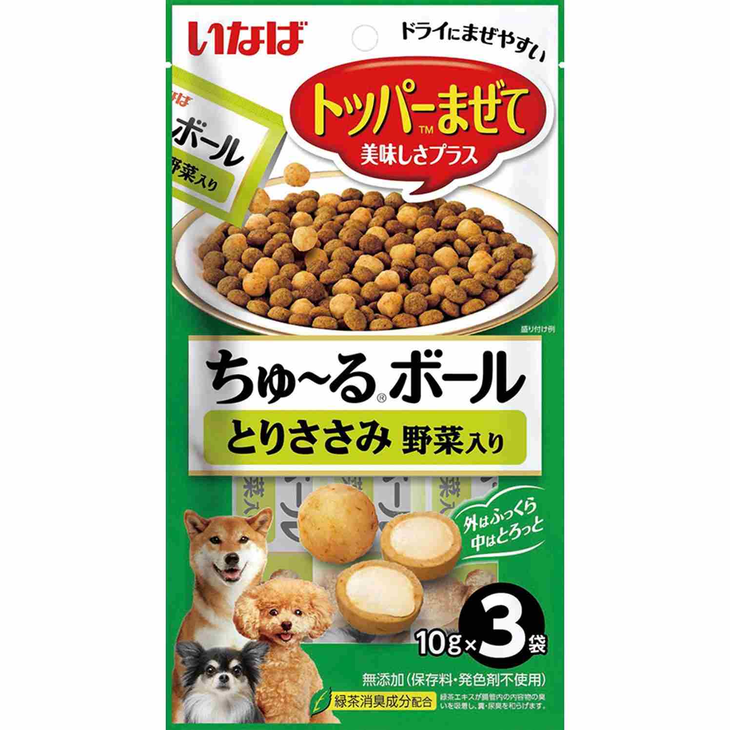 ちゅ～るボール とりささみ　野菜入り 10g×3袋