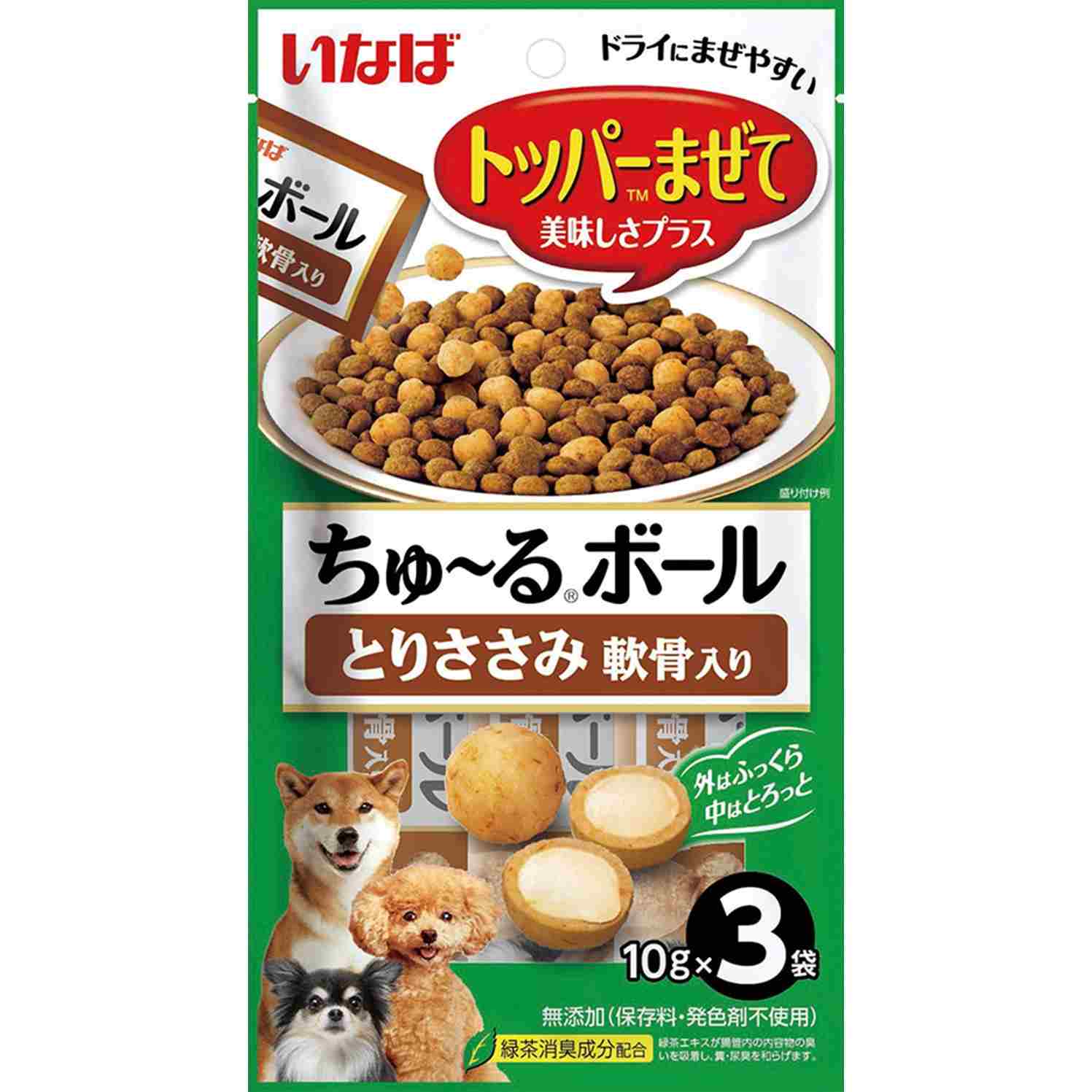 ちゅ～るボール とりささみ　軟骨入り 10g×3袋