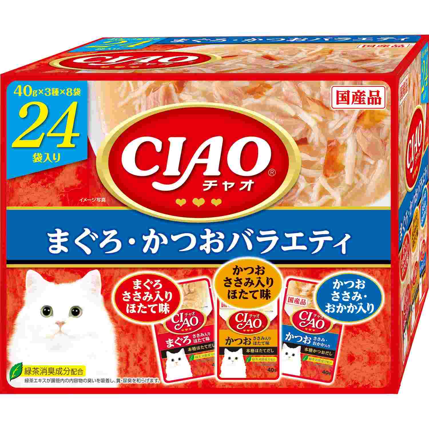 CIAOパウチ まぐろ・かつおバラエティ 40g×24袋