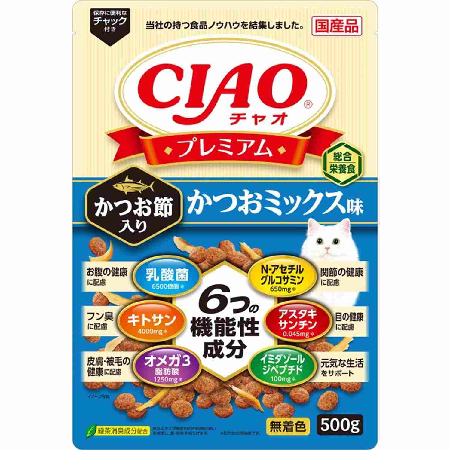 CIAO プレミアム かつお節入り　かつおミックス味 500g