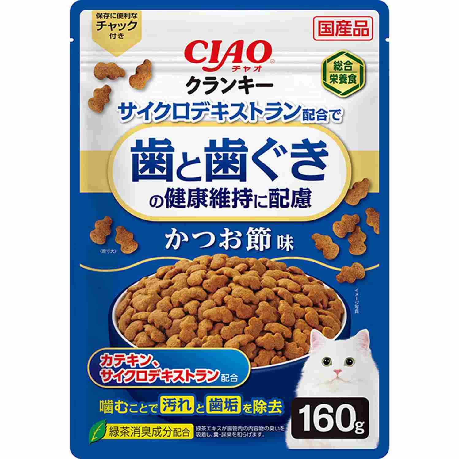CIAOクランキー　歯と歯ぐきの健康維持に配慮　かつお節味 160g