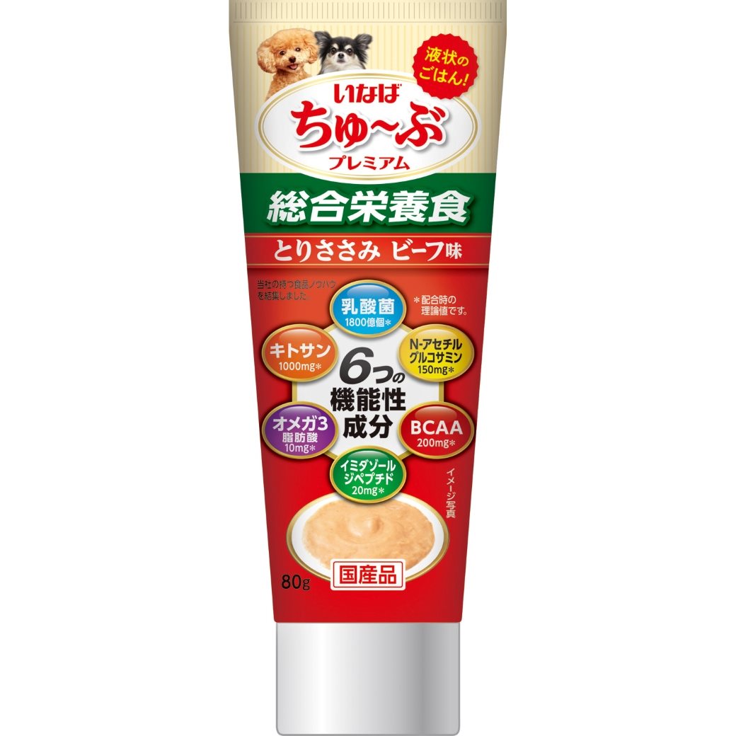 ちゅ～ぶプレミアム とりささみ　ビーフ味 80g