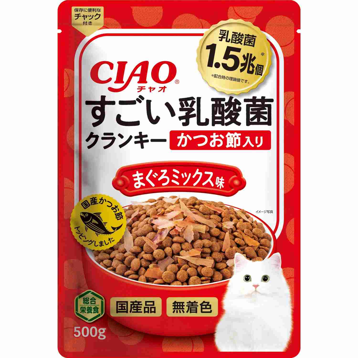 すごい乳酸菌クランキー かつお節入り まぐろミックス味 500g