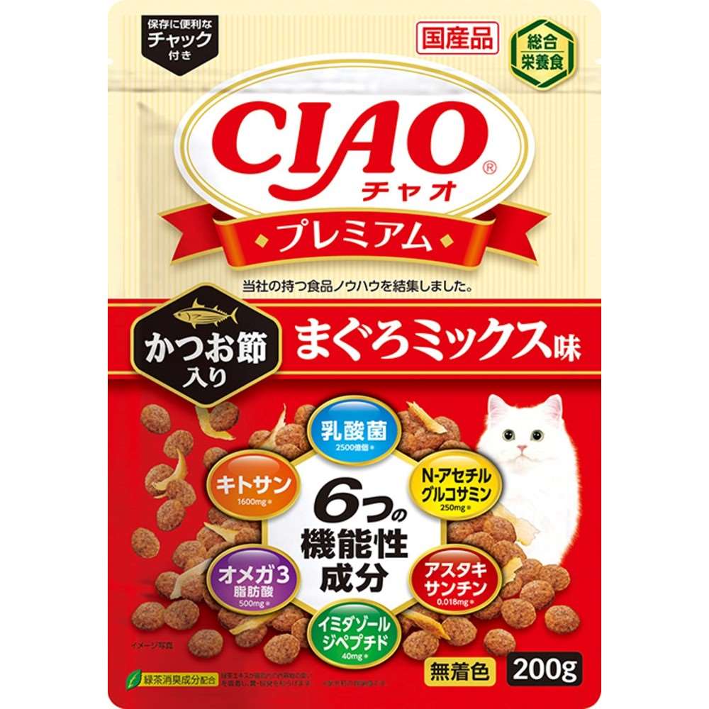 CIAO プレミアム かつお節入り　まぐろミックス味 200g