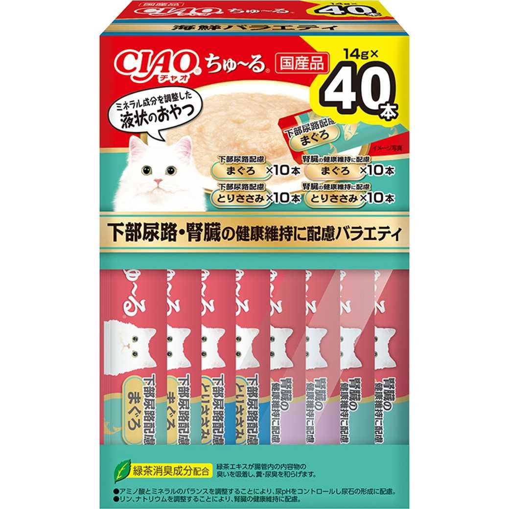 ＣＩＡＯちゅーる　下部尿路腎臓の健康維持に配慮バラエティ １４ｇ×４０Ｐ