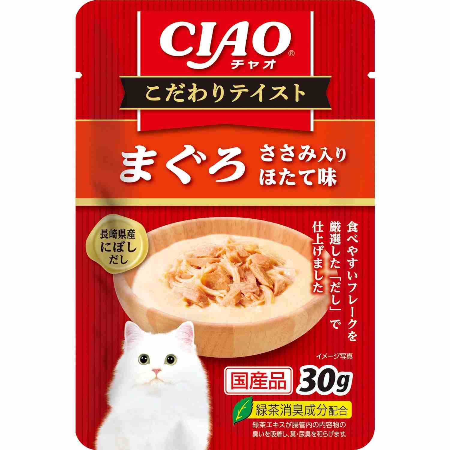 CIAO こだわりテイスト まぐろ ささみ入り ほたて味 30g
