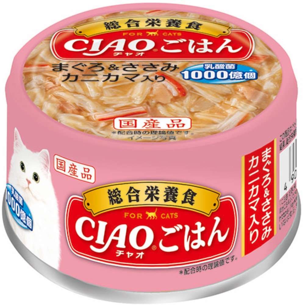CIAO ごはん まぐろ＆ささみ カニカマ入り 85g