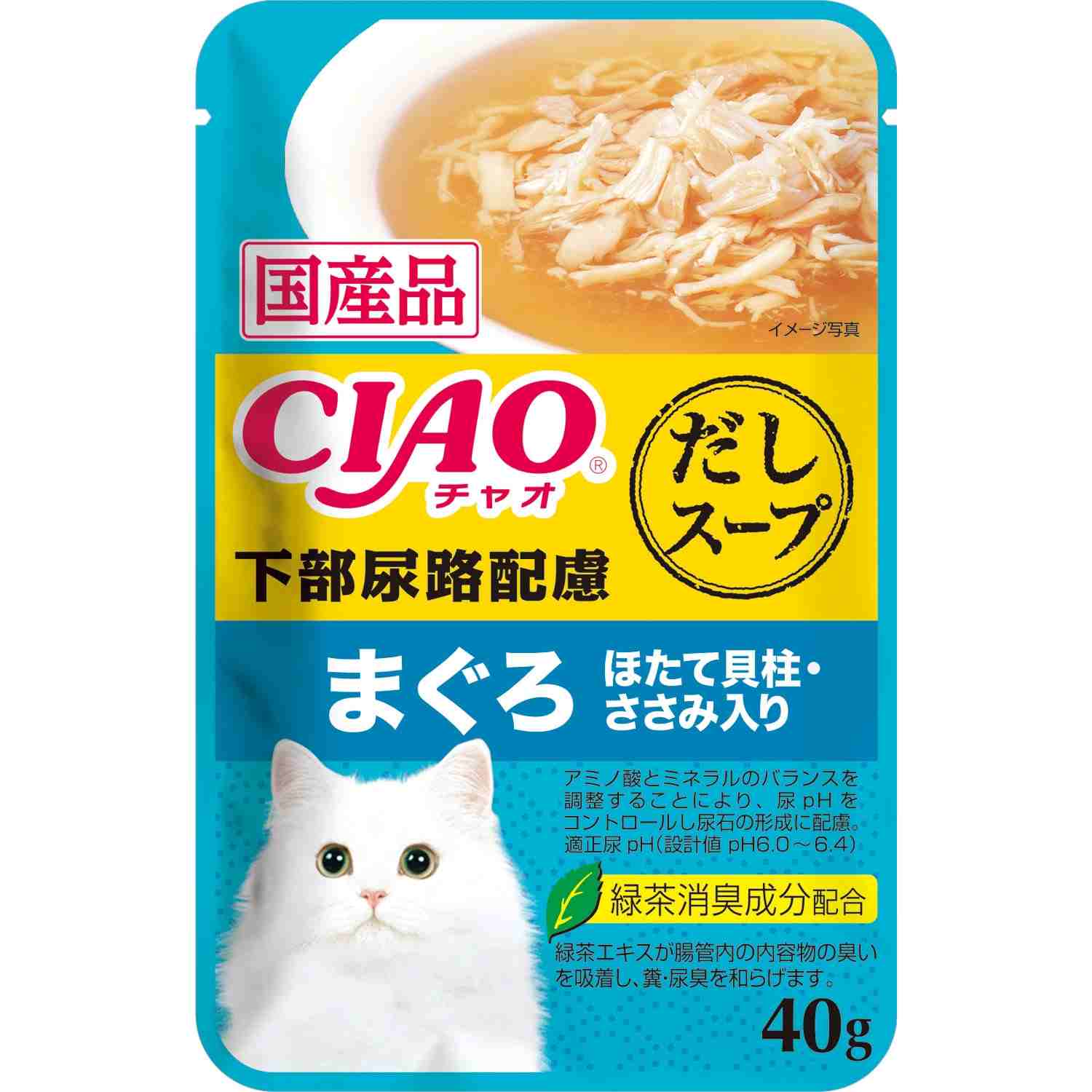 CIAOスープ 下部尿路配慮　まぐろ　ほたて貝柱・ささみ入り 40g