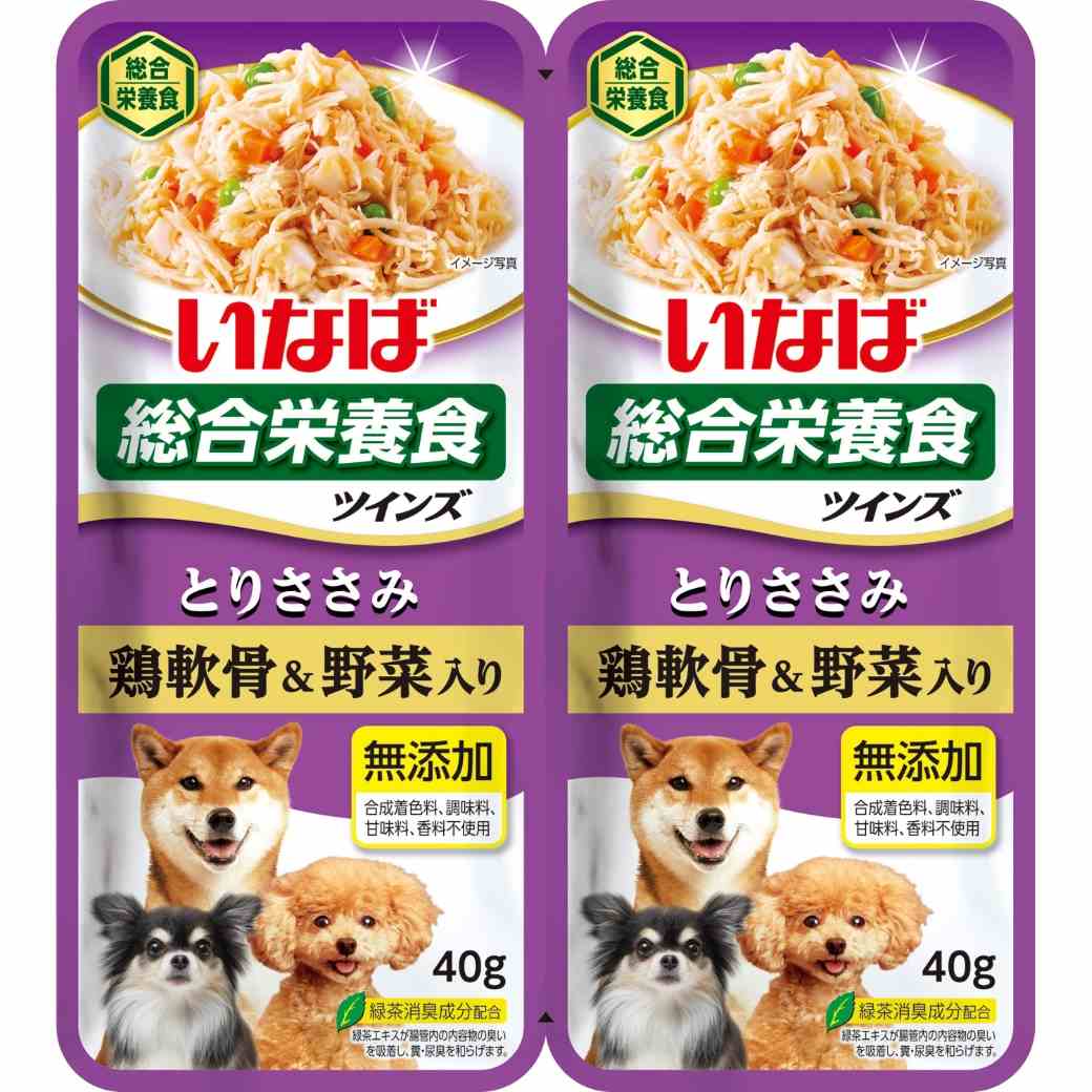 ツインズ とりささみ　鶏軟骨＆野菜入り 80g(40g×2)