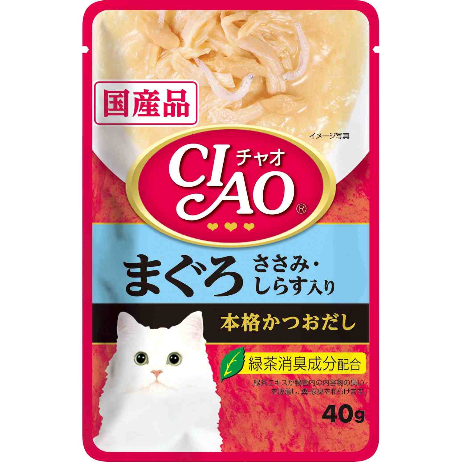 CIAOパウチ まぐろ　ささみ・しらす入り 40g