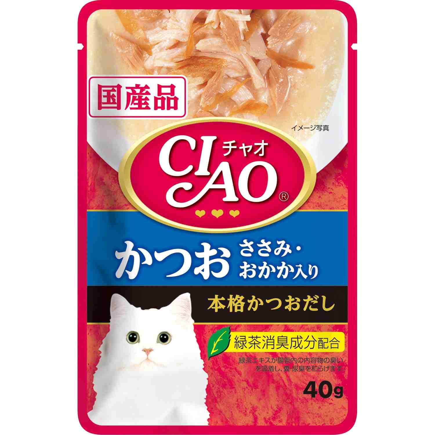 CIAOパウチ かつお　ささみ・おかか入り 40g