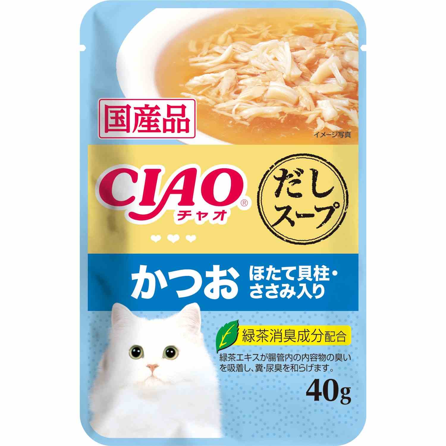 CIAOスープ かつお　ほたて貝柱・ささみ入り 40g