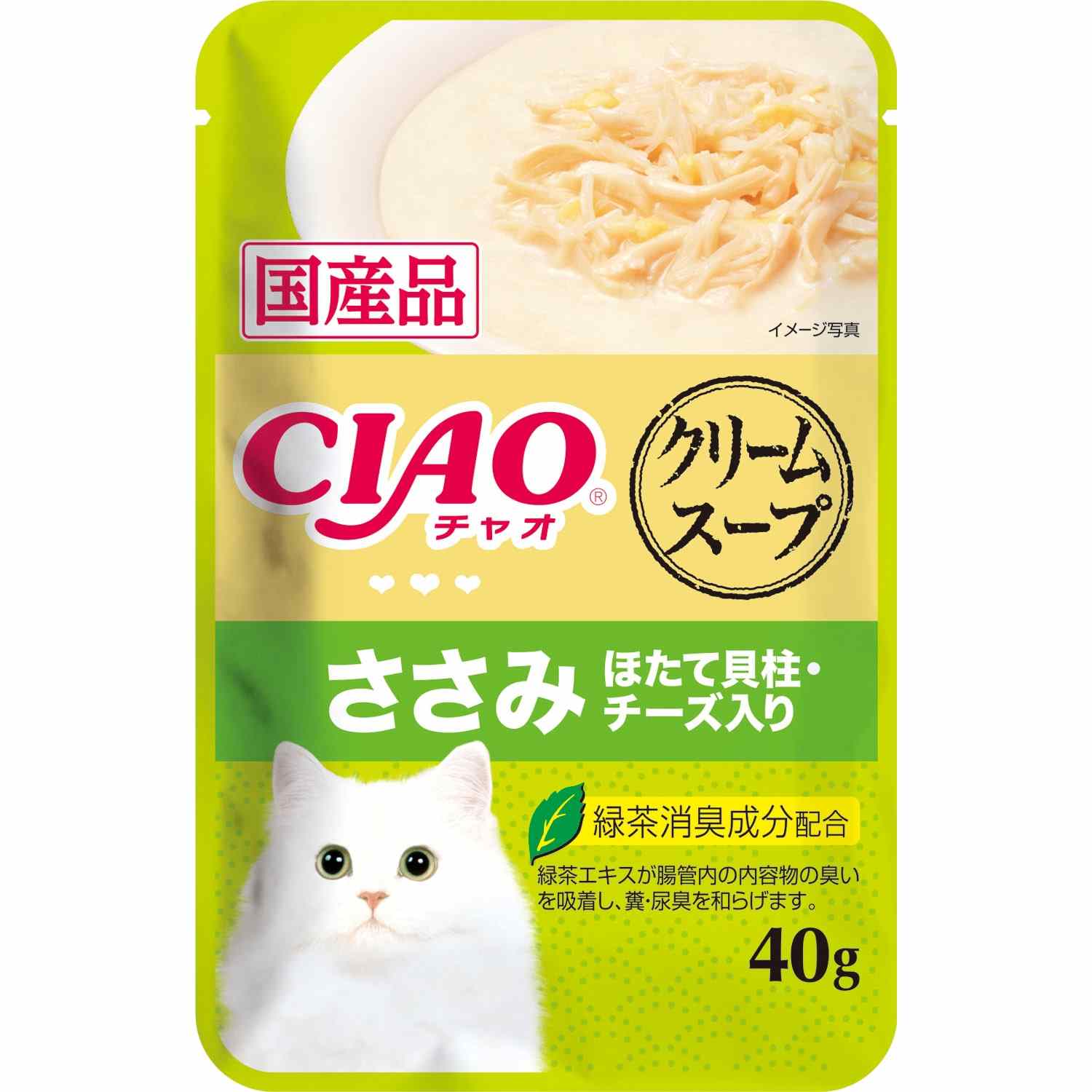 CIAOスープ クリームスープ　ささみ　ほたて貝柱・チーズ入り 40g