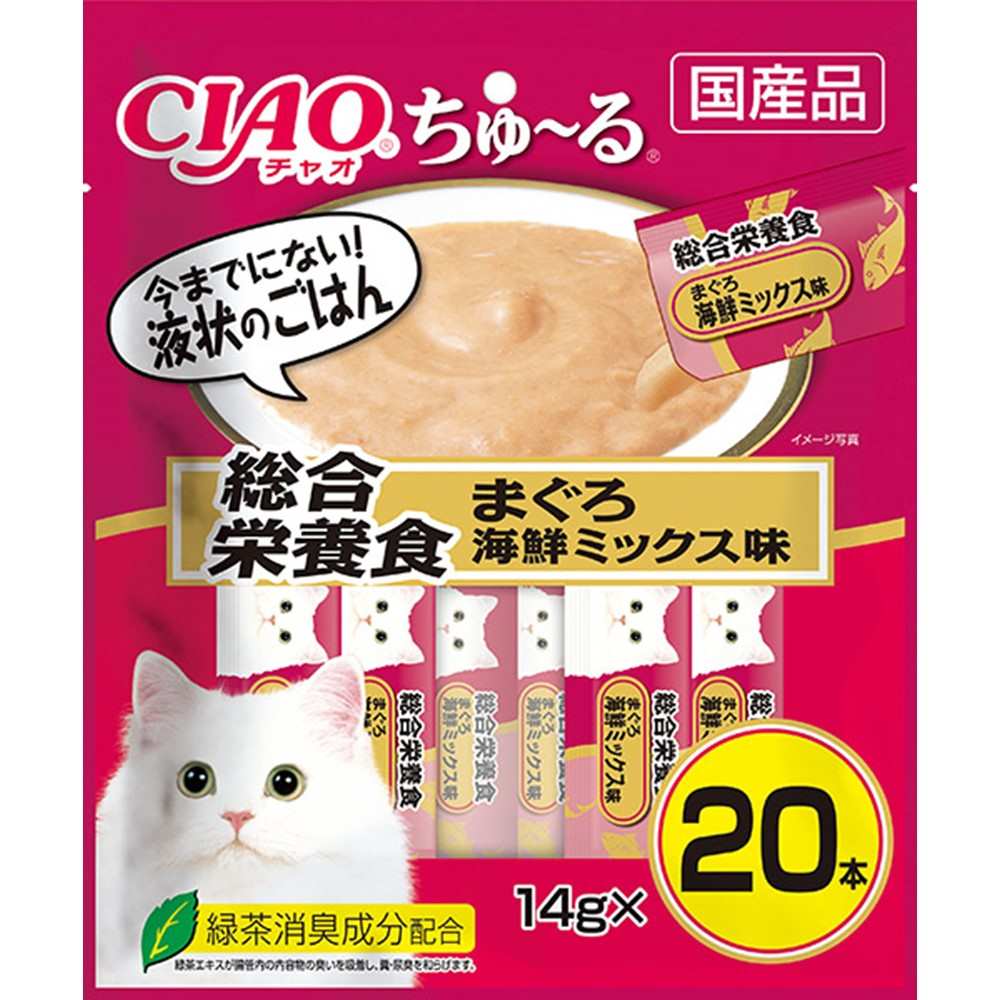 CIAO ちゅ～る 総合栄養食 まぐろ 海鮮ミックス味 14g×20本