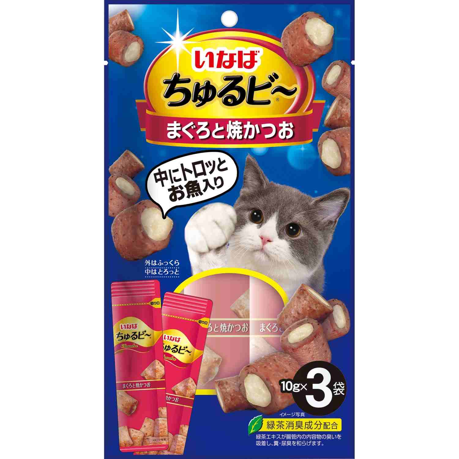 ちゅるビ～ まぐろと焼かつお 10g×3袋