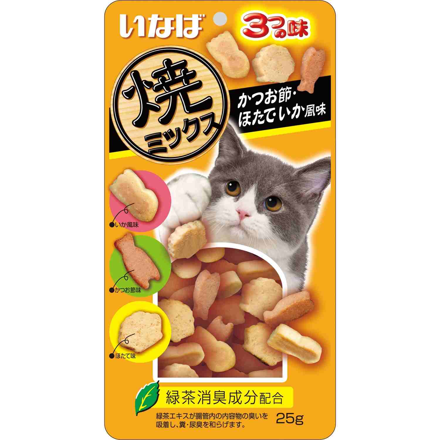 焼ミックス かつお節・ほたて・いか風味 25g