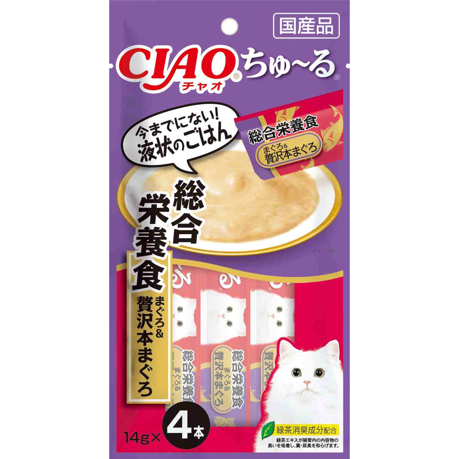 CIAO ちゅ～る 総合栄養食 まぐろ＆贅沢本まぐろ 14g×4本