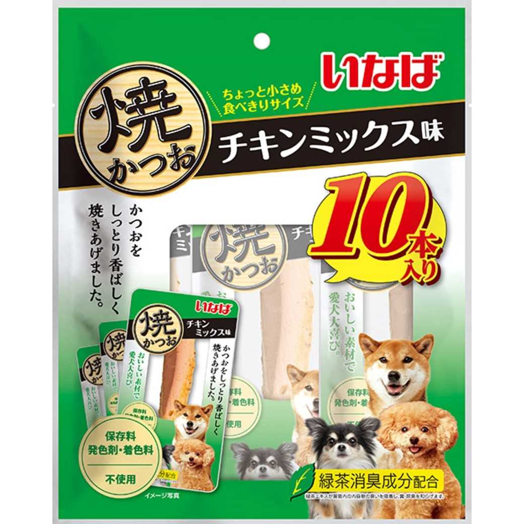いなば 焼かつお チキンミックス味　10本入り
