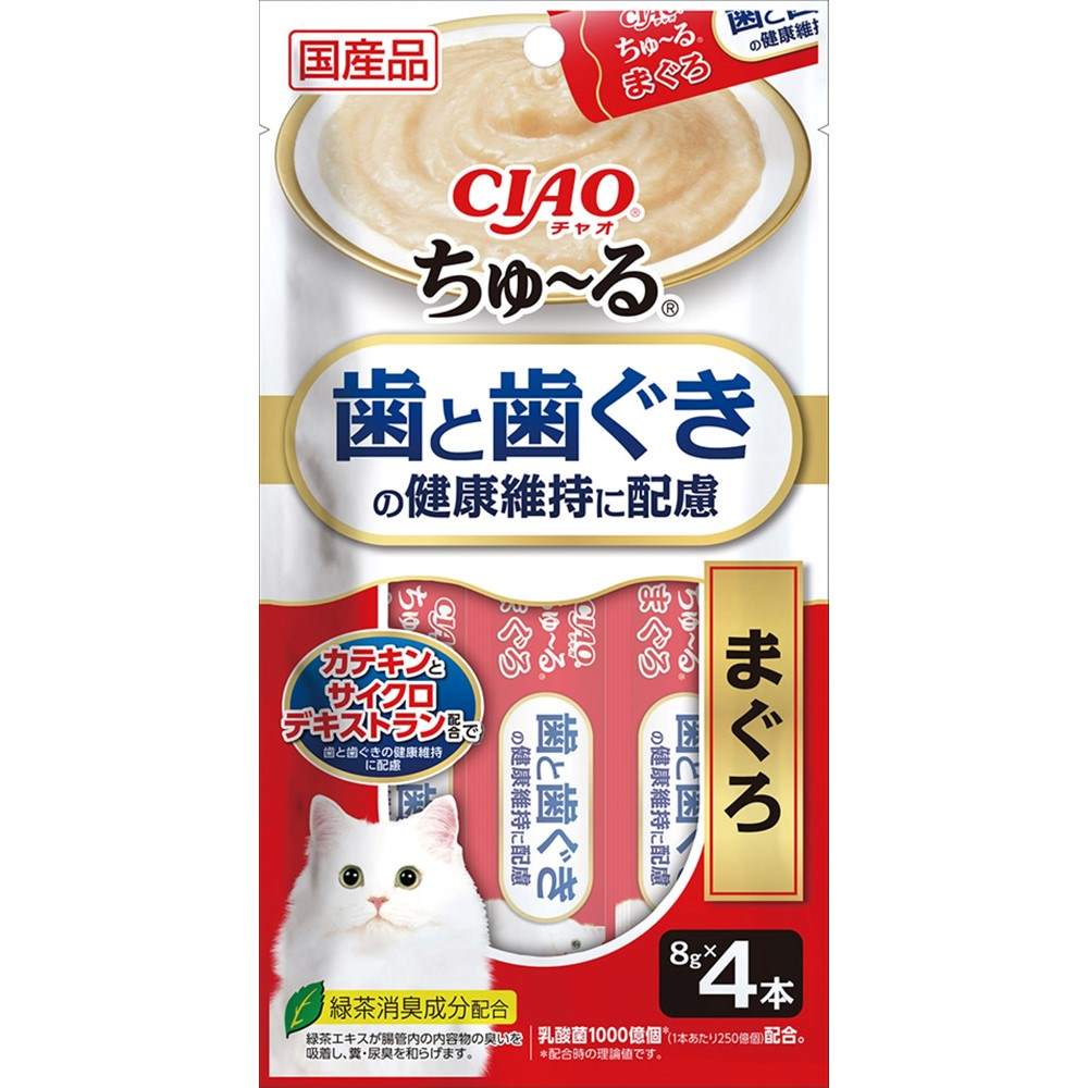 CIAO ちゅ～る 歯と歯ぐきの健康維持に配慮 まぐろ 8g×4袋
